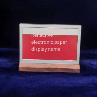 Информационный табличка для умного конференц - стола с э-чернилами, электронный табличка из ГХ-дерево с эффектом древесины для бесксерниевых офисных приложений