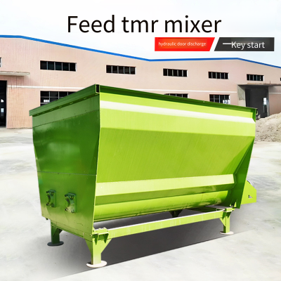Straw Preparation Machine for Feeding Cattle and Sheep, Double Screw Silage Mixer, Straw and Rice Straw Crushing Mixer photo-2