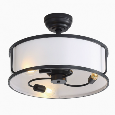 Lámpara de ventilador retró estadounidense/ Lámpara de ventilador silencioso de frecuencia variable de CC con control remoto (Wechat: 13510231336)