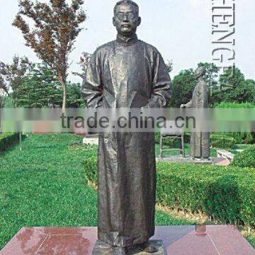 Modern Outdoor Wrought copper Sculpture of celebrity for Outdoor decoration