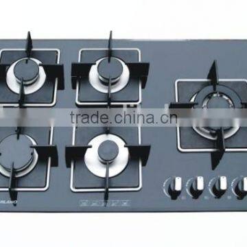 5 burner stainless steel gas hob