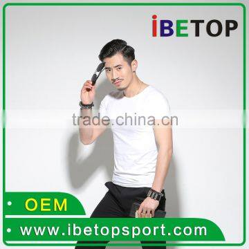 Custom V-Neck T-Shirt Plain Cotton Wholesale Blank T-Shirt 2016 photo-5