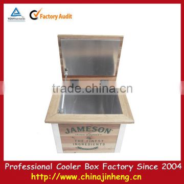 wooden cooler box keeping food flesh