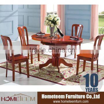 2016 Hot sale one leg extensible wooden dining table