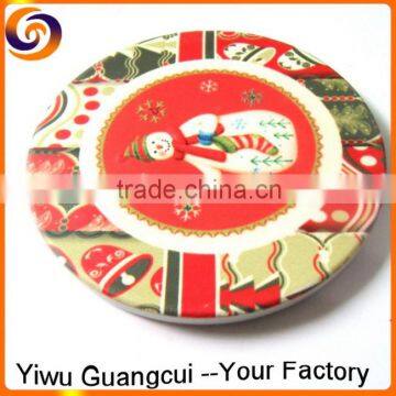 2016 New design round tea ceramic coaster wholesale for Christmas