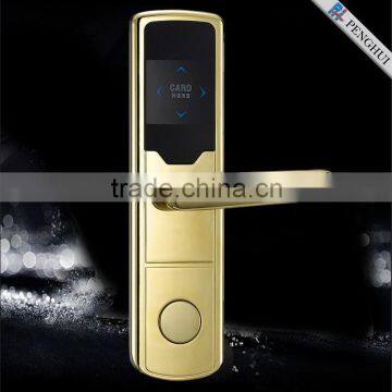 New golden electronic smart security hotel mortise lock