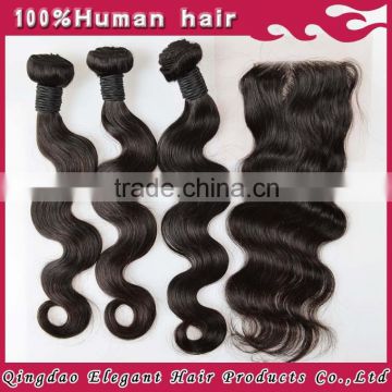 cheap 100% brazilian virgin hair, nice human hair full lace closure