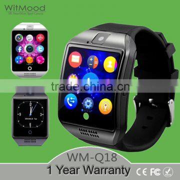 Witmood 2016 Q18 Bluetooth Smart Watch Support NFC SIM GSM Video Camera Support Android/IOS Mobile phone                        
                                                Quality Choice