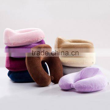 2016 New Memory Foam U Shape Travel Neck Pillow With Velour Cover