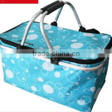 2016 Folding insulation package ice pack picnic basket shopping basket breast lunch box cooler bag