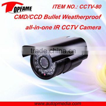 CCTV-80 IR waterproof camera ideal for monitoring entrances, hotel, school, shops, etc.