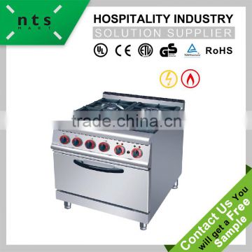 heat resistant 4 burner gas cooker with oven