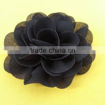 9cm High Quality Chiffon Rosette in Black Color For Ladies --- M109 photo-5
