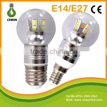 Dimmable led candle lamp light smd5630 led bulb 3w with and without tail