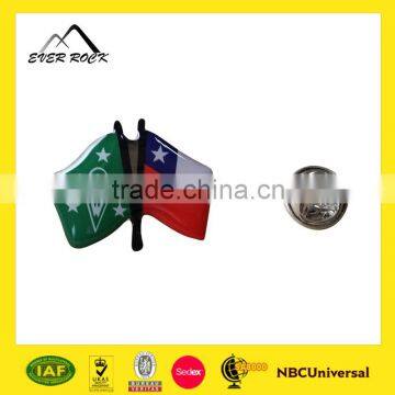 Custom Promotional CMYK Offset Printing Epoxy Metal Flag Lapel Pin Badge/Collar Pin/Tie Tack