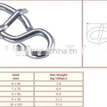 New China Products For Sale Stainless Steel Aisi 316 304 Rope Shortening With Tongue Zind Plated Cheap Price