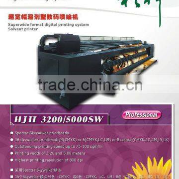Large format solvent printer on Spectra Skywalker printheads 3,2m wide HJI32000