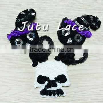 Funny Cat and Skull Applique wholesale in JUTU, new items , new designed