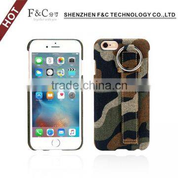 2016 new arrival textile camouflage pattern back cover for iphone 6 luxury case with standing belt