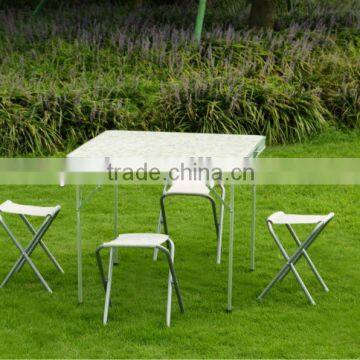 Aluminum folding picnic table sets