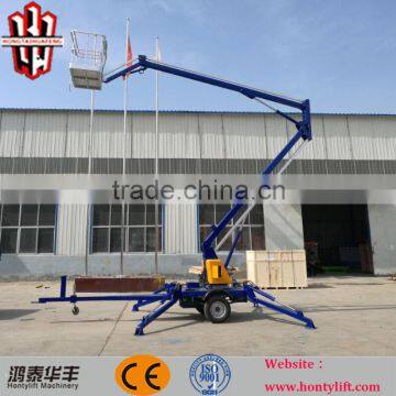 16 m CE cheap sale china mobile electric towable telescopic boom lift work platform