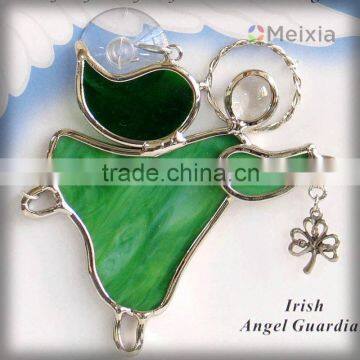 Irish Angel Guardian stained glass angel wall hanging for christmas decoration