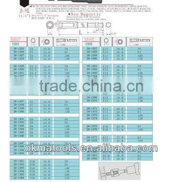 NUT DRIVER BIT DIN3126 Form E 6.3(1/4")
