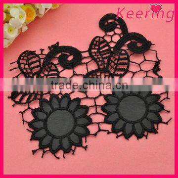 fashion custom lady black decorative lace trimming for clothing WTP-1257