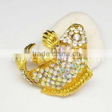 Golden fish buckle, fine workmanship buckle,rhinstone buckle WCK-613