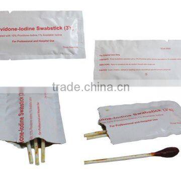 Povidone iodine swabstick