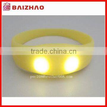 Wholesale gift promotional LED Flashing silicone Bracelet Wristband