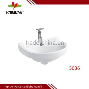 5036 mounted sink corner bathroom/ usefull ceramic vanity wall hung basin/ basin and sink