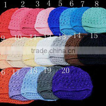 Cute coloful winter wholesale newborn crochet baby hats