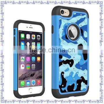Wholesale Camouflage Pattern Cases Cover for Apple IPhone 6 With Diamond photo-2