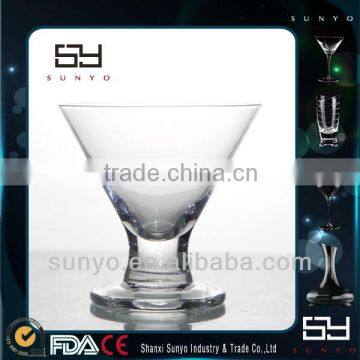 Hot Sale Great Quality Clear Glass Cup Ice Cream with short stem china