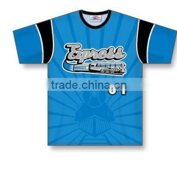 Custom Sublimated Half Sleeves O-Neck Express Baseball Jersey/T-Shirt made of Moisture Wicking Cool Polyester fabric