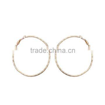 Large Textured Twisted Big Gold Circle Hoop Earrings