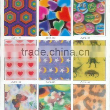 3d lenticular soft PVC sheets for bags,shoes and garments accessories