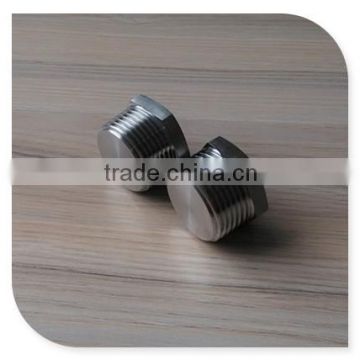 High pressure stainless steel 316 1" hex head solid plug fitting