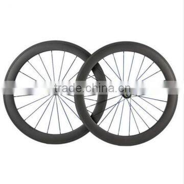 1 Pair of carbon fiber road wheelset matte finish 700C carbon wheels clincher 60mm for road bicycle