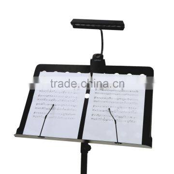 Fleible Stand Clip 9LEDs LED Desk Reading Lamp Portable Bendable Orchestra Piano LED Music Score Light AA Battery or USB