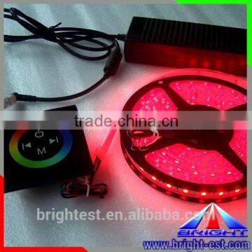 2016 hot sales New 5050 SMD 60LED/M 5m/Roll RGB LED Strip Light(with IR 24keys remote controoler)