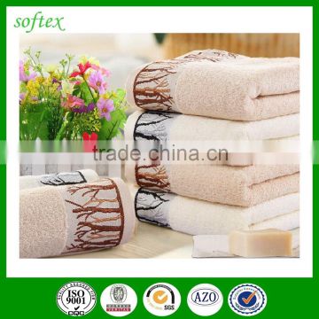 hot sale luxury embroidery bamboo face towel