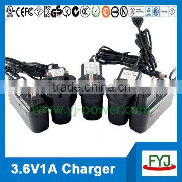 lifepo4 battery wall charger 3.6v 1a charger for lifepo4 battery