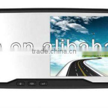 two channel Full HD rearview touch mirror car dvr with Android 4.0.3 OS