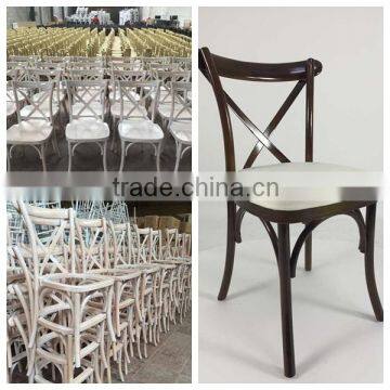 hotel dining room restaurant solid wood cross back chair