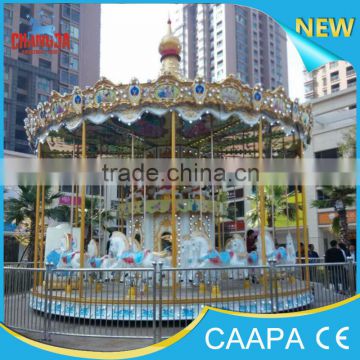 2016 Lovely rotating merry go round with 24 seats for kid game playing