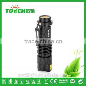 Mini Led Flashlight 5W 300 Lumen Cre e Waterproof Zoomable 3 Modes LED Flashlight For AA/14500 Battary TL-3001 photo-6