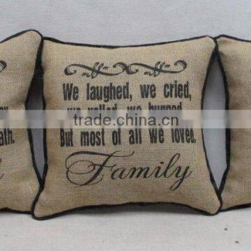 Family Square Vintage Throw Pillow Case Shell Decorative Cushion Cover Pillowcase (Home)