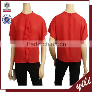 2016 S/S short sleeve summer red women clothes